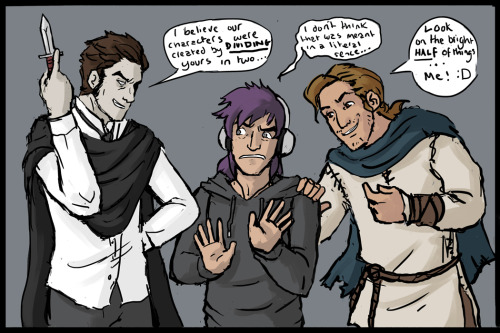 Some of my characters meet their equivalent designs from 5-8 years ago.